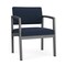 Lesro Lenox Steel Wide Guest Chair Metal Frame, Charcoal, RF Blueberry Upholstery LS1201 - alternate 1